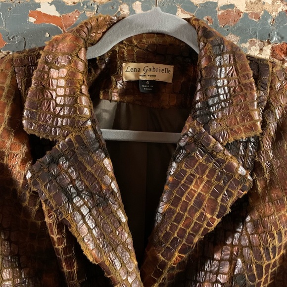 Lena Gabrielle Faux Alligator Blazer Jacket - Picture 2 of 12